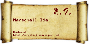 Marschall Ida névjegykártya
