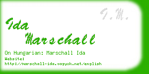 ida marschall business card